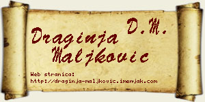Draginja Maljković vizit kartica